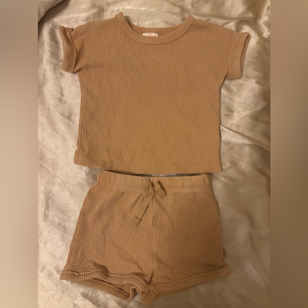 Cat & Jack Kids Brown Ribbed Set